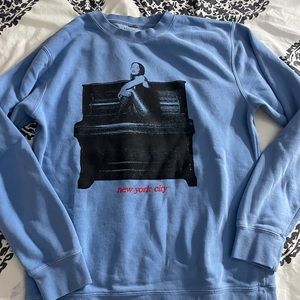 olivia rodrigo guts gallery baby blue piano crewneck.